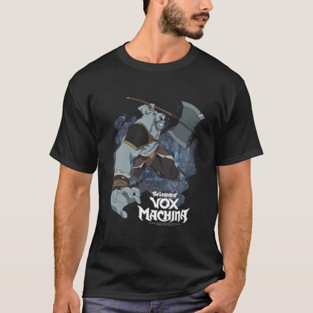 Förklaringen till Vox Machina Grog Strongjaw med A T Shirt (Framsida)