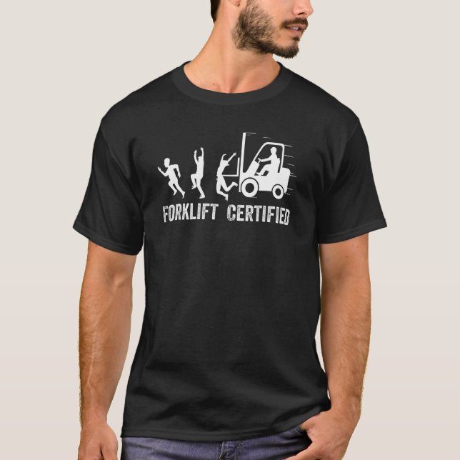 Forkli Auktoriserad Forkli för gaffeldrivrutin T Shirt (Framsida)