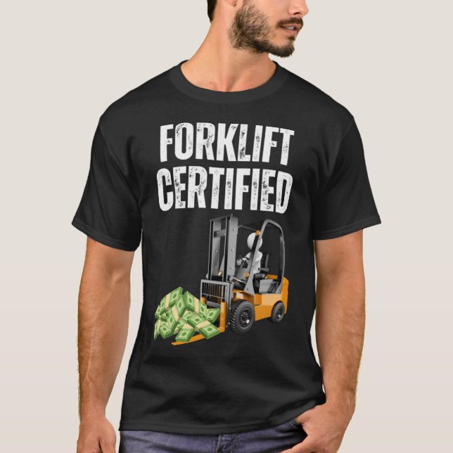 Forklift Auktoriserad Meme Funny Forklift Auktoris T Shirt (Framsida)