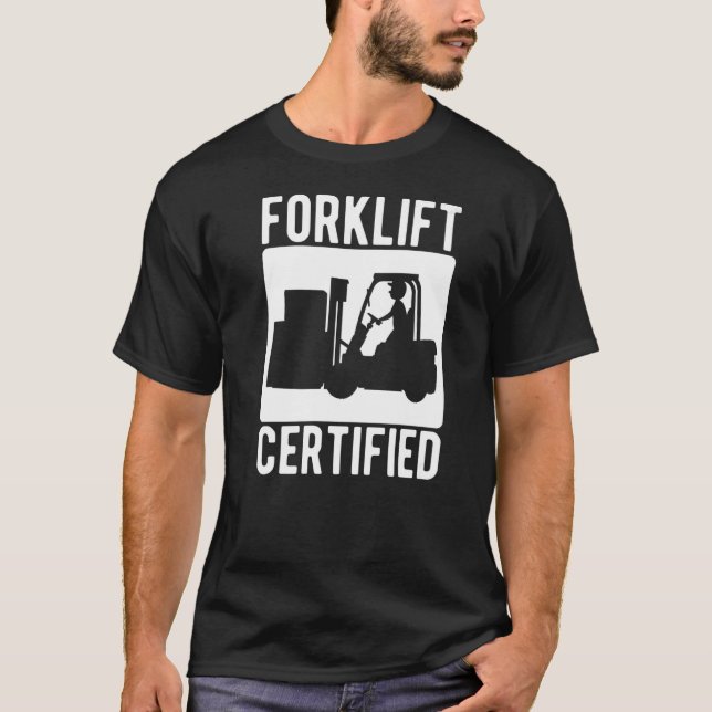 Forklift Auktoriserad Warehouse Forklift operator T Shirt (Framsida)