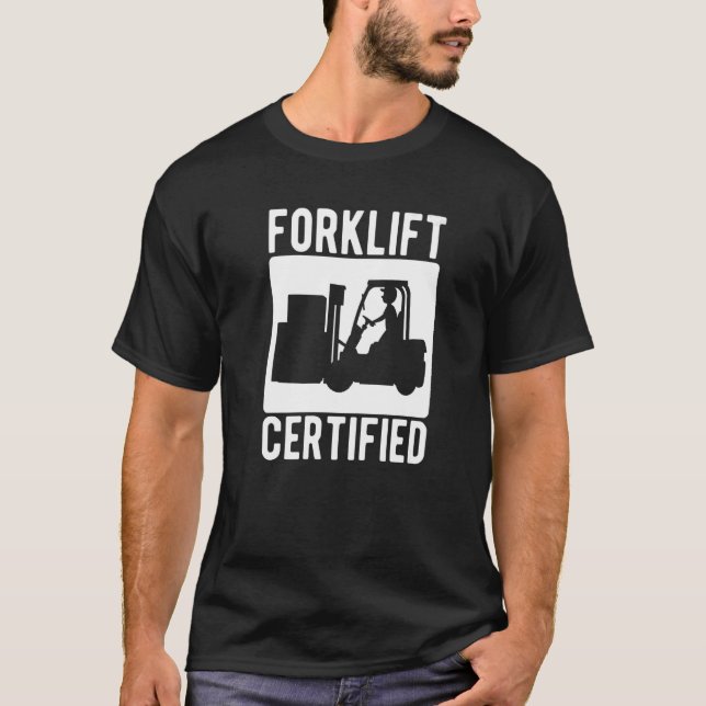 Forklift Auktoriserad Warehouse Forklift operator T Shirt (Framsida)