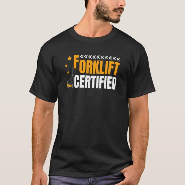 Forklift Auktoriserad Warehouseman Forklift operat T Shirt (Framsida)
