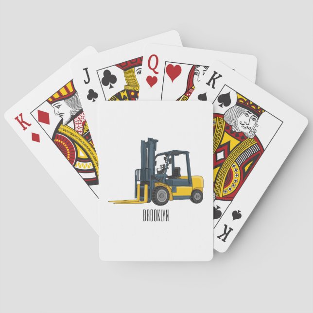 Forklift cartoon illustration casinokort (Baksidan)