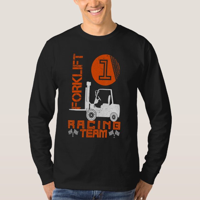 Forklift Driver Forklifter Forkstaper Fork-Hiss T Shirt (Framsida)