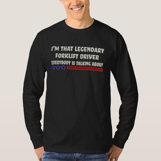 Forklift Driver Job Title Employee T Shirt (Framsida)