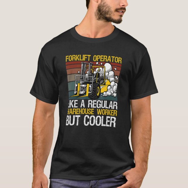Forklift-drivrutinsdesign för ett lagerställe, OpP T Shirt (Framsida)