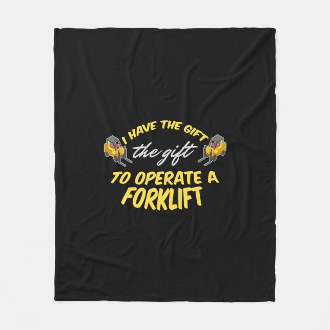 Forklift Gift Fleecefilt (Framsidan)