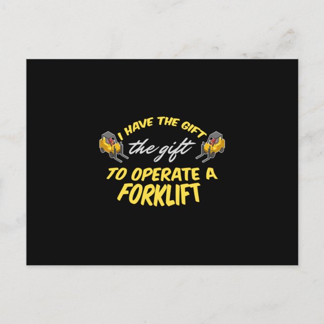 Forklift Gift Helg Vykort (Framsida)