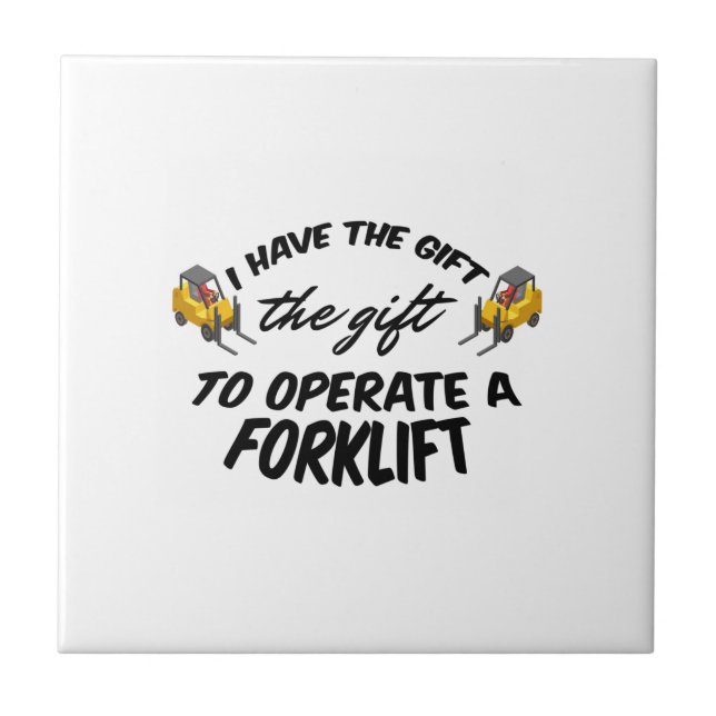Forklift Gift Kakelplatta (Framsidan)