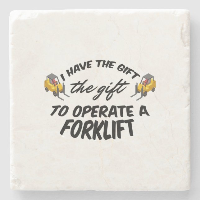 Forklift Gift Stenunderlägg (Framsidan)
