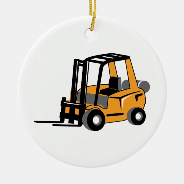 FORKLIFT JULGRANSPRYDNAD KERAMIK (Framsidan)