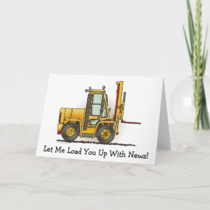 Forklift Lastbil-anteckningskort Kort