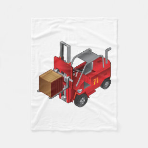 Forklift Lastbil Fleecefilt