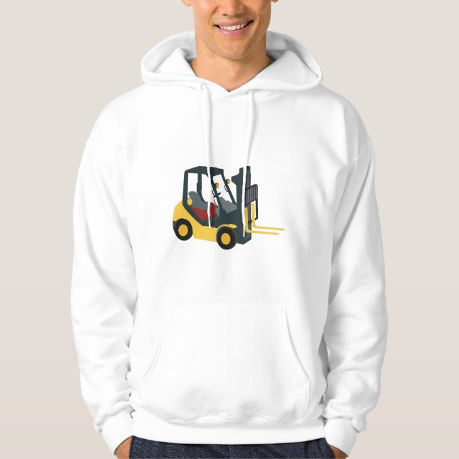 Forklift Lastbil Hoodie (Framsida)