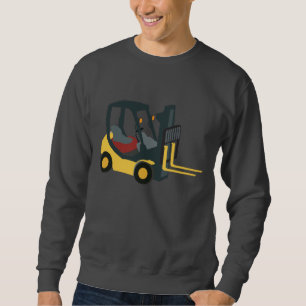 Forklift Lastbil Lång Ärmad Tröja