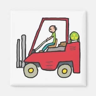 Forklift Lastbil Magnet