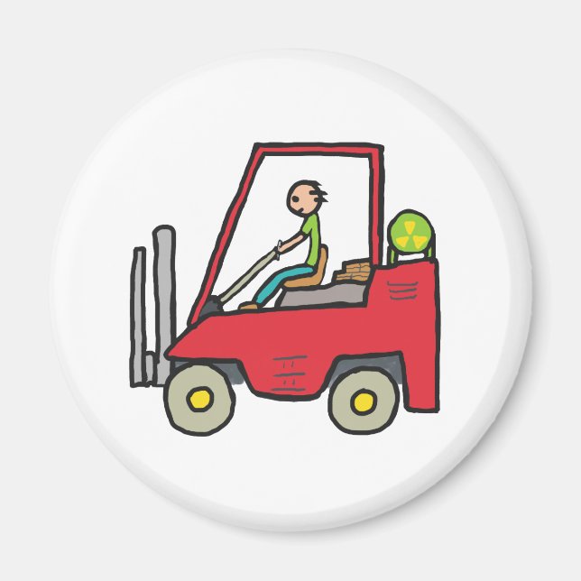 Forklift Lastbil Magnet (Framsidan)