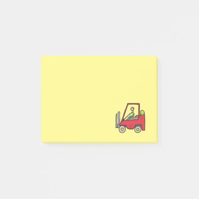 Forklift Lastbil Post-it Block (Framsida)