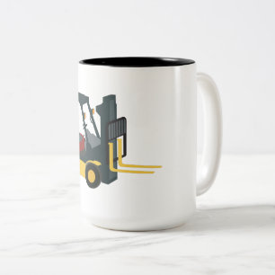 Forklift Lastbil Två-Tonad Mugg