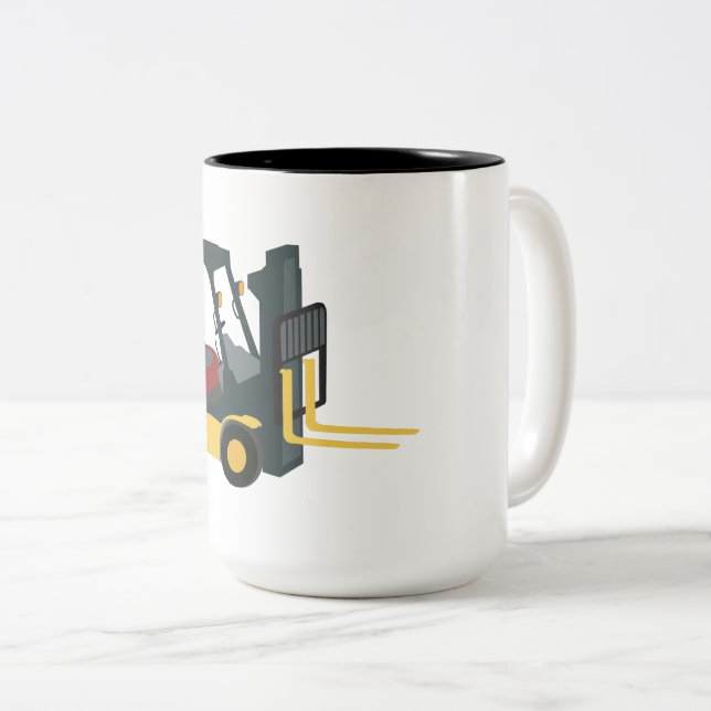 Forklift Lastbil Två-Tonad Mugg (Framsida höger)