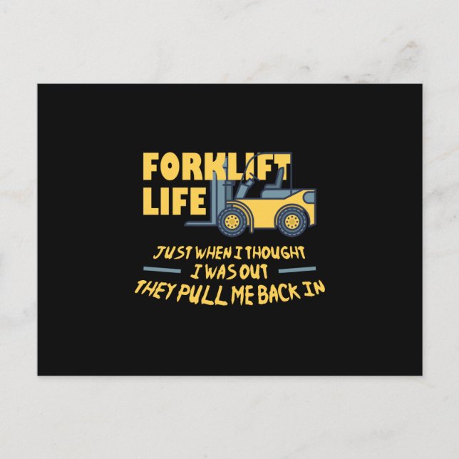 Forklift Life Helg Vykort (Framsida)