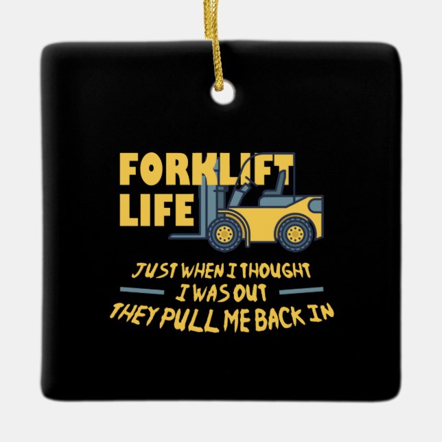 Forklift Life Julgransprydnad Keramik (Framsida)