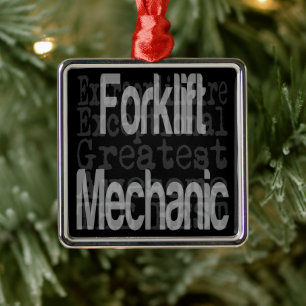 Forklift Mechanic Extraordinaire Julgransprydnad Metall