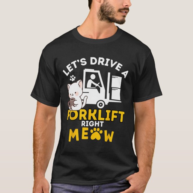 Forklift Operator Cats Amp Auktoriserad Forklift D T Shirt (Framsida)