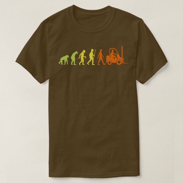 Forklift operator Evolution T Shirt (Design framsida)
