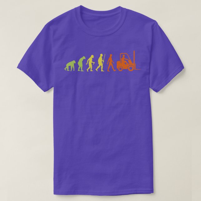 Forklift operator Evolution T Shirt (Design framsida)