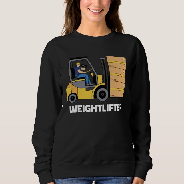Forklift Operator Forklift Certified Weightlifter T Shirt (Framsida)