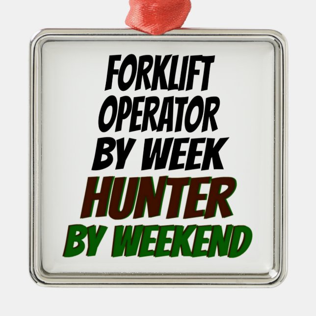 Forklift Operator Hunter Julgransprydnad Metall (Framsidan)
