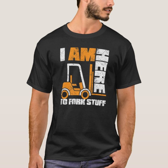Forklift Operator Logistics Warehouse Forklift Dr. T Shirt (Framsida)