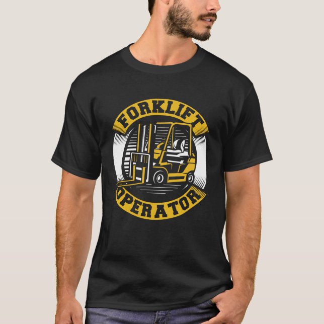 Forklift Operator Reach Truck Lift Truck Forklift  T Shirt (Framsida)