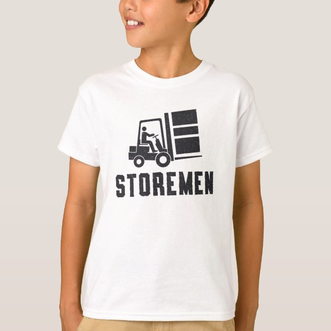 Forklift operator Storemen Forklift Driver Lastbil T Shirt (Framsida)