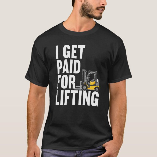 Forklift Operator Truck Worker   T Shirt (Framsida)