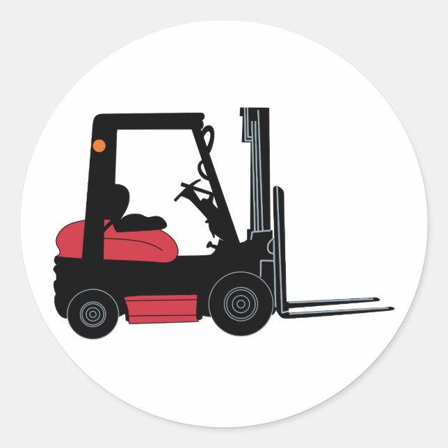 Forklift Runt Klistermärke (Framsida)