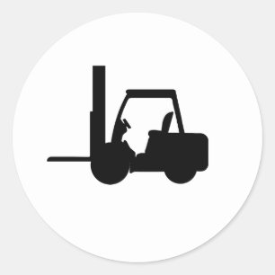 Forklift Runt Klistermärke