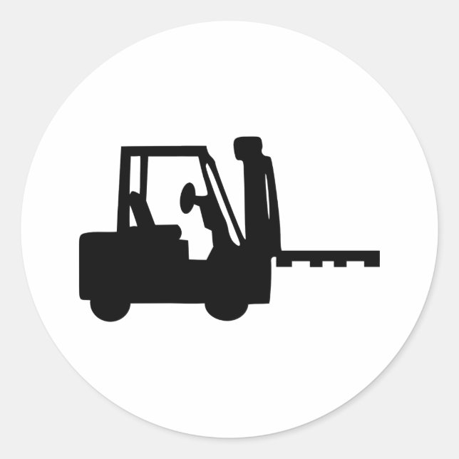Forklift Runt Klistermärke (Framsida)