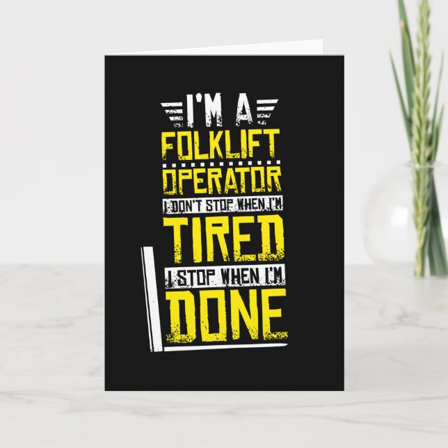 Forklift Truck Warehouse Clerk Kort (Framsida)