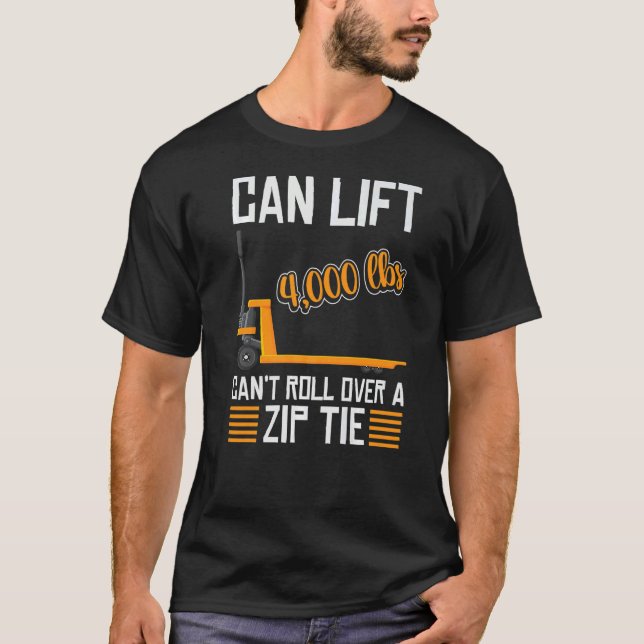 forklift user pallet truck cant govover it warehoi t shirt (Framsida)