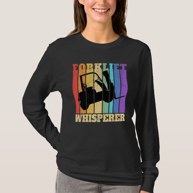 Forklift Whisperer Warehouse Forklift operator T Shirt (Framsida)