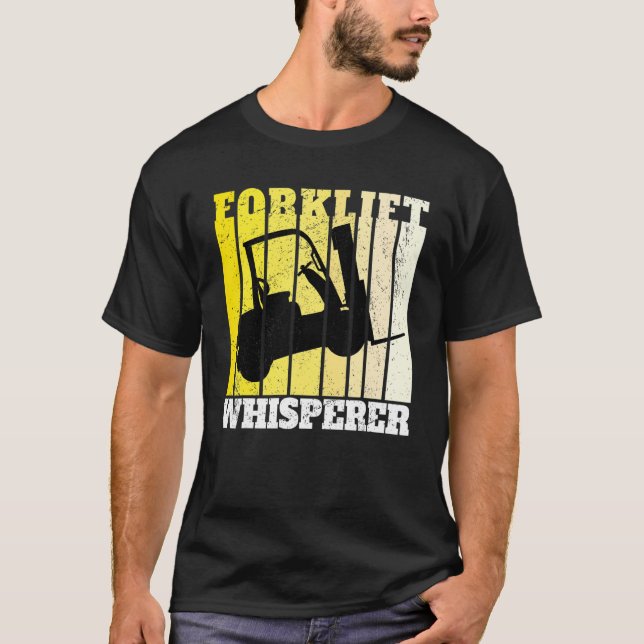 Forklift Whisperer Warehouse Forklift operator T Shirt (Framsida)