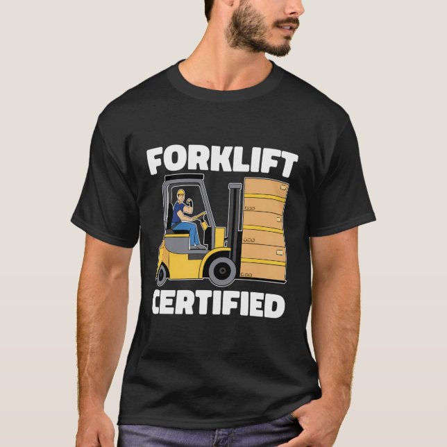 Forklifter operator - Warehouse Logistics Forklift T Shirt (Framsida)