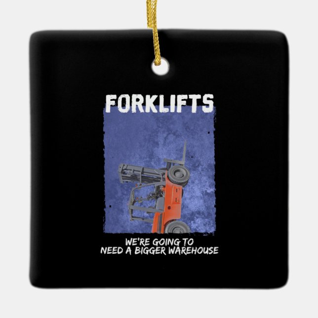 Forklifts Parody Julgransprydnad Keramik (Framsida)