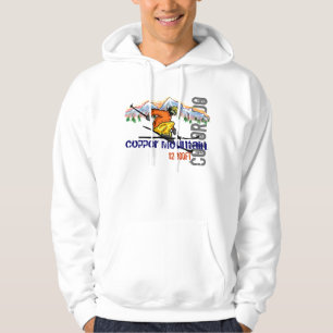 Förkoppra berg skidar höjdgrabbhoodien hoodie