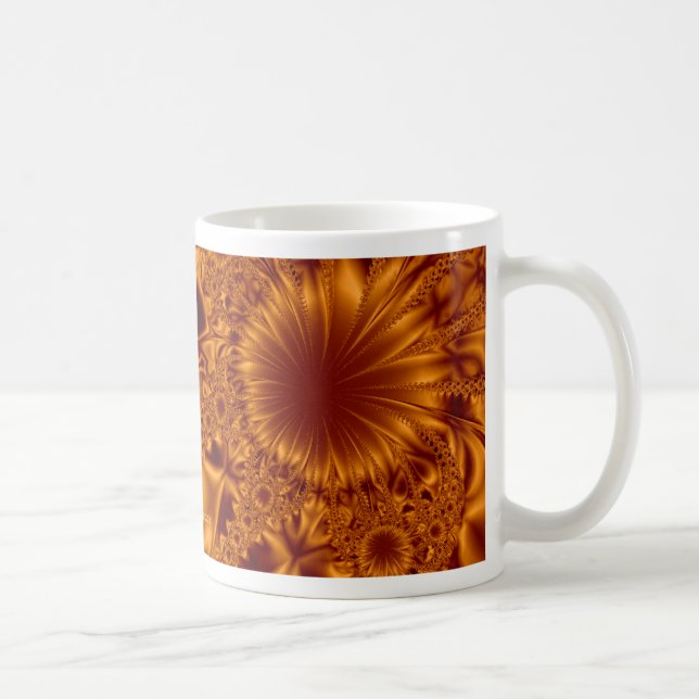Förkoppra blommor kaffemugg (Höger)