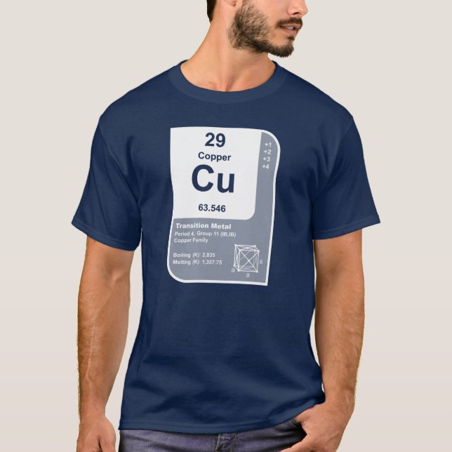 Förkoppra (Cu) Tee Shirt (Framsida)