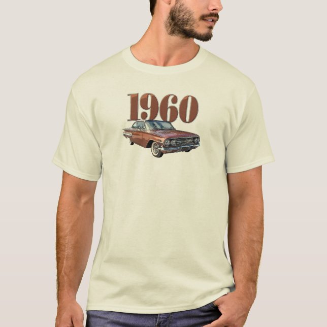 Förkoppra den Chevy impalaen 1960 T-shirt (Framsida)