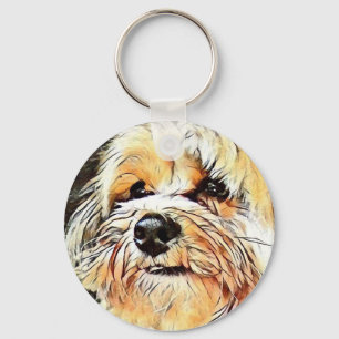 Förkoppra den Morkie keychainen Nyckelring